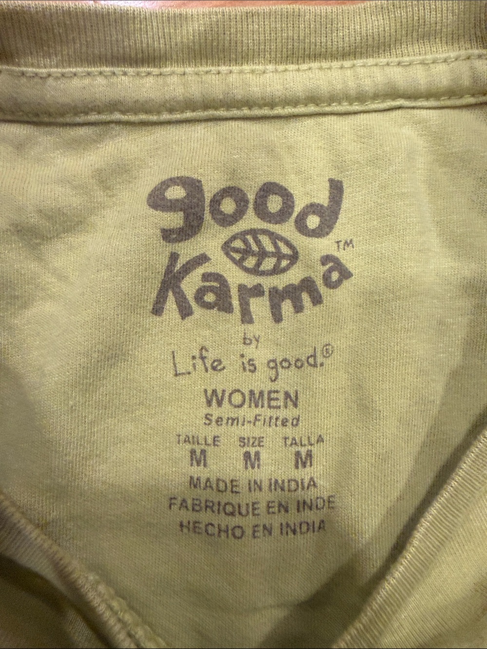 Good Karma by life is good semi -fitted short sleeve size medium. - Picture 4 of 5